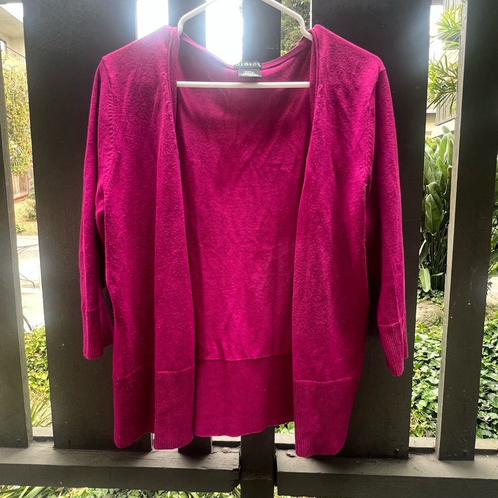 George Fuchsia Cardigan Sweater